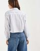 Tommy Jeans Tommy Jeans cotton relaxed fit cropped shirt in blue stripe - 4
