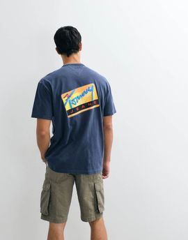 Tommy Jeans Tommy Jeans cotton subway logo relaxed fit t-shirt in navy