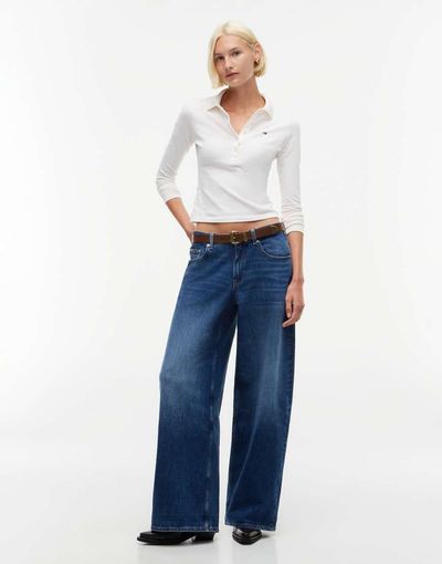 Tommy Jeans Tommy Jeans Daisy low rise loose fit jeans in dark wash-Navy