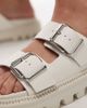 Tommy Jeans Tommy Jeans double strap buckle sandals in white - 2