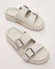 Tommy Jeans Tommy Jeans double strap buckle sandals in white - 4