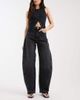 Tommy Jeans Tommy Jeans Ella mid rise barrel leg jeans in bag-Black - 1