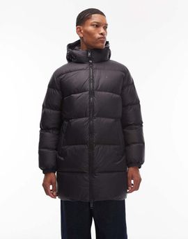 Tommy Jeans Tommy Jeans flag down long puffer jacket in black