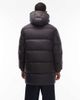 Tommy Jeans Tommy Jeans flag down long puffer jacket in black - 3