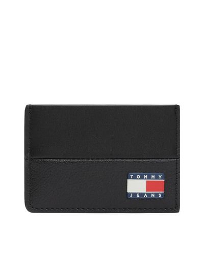 Tommy Jeans Tommy Jeans flag logo heritage card holder in black