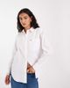 Tommy Jeans Tommy Jeans flag logo relaxed fit shirt in light pink stripe - 1