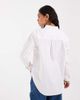 Tommy Jeans Tommy Jeans flag logo relaxed fit shirt in light pink stripe - 4
