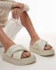 Tommy Jeans Tommy Jeans flatform sandals in off white - 1