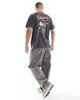 Tommy Jeans Tommy Jeans fun record backprint graphic T-shirt in washed black - 3