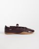 Tommy Jeans Tommy Jeans fusion leather ballet sneakers in burgundy-Red - 1