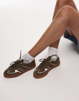 Tommy Jeans Tommy Jeans Greenwich low sneakers in khaki and off white