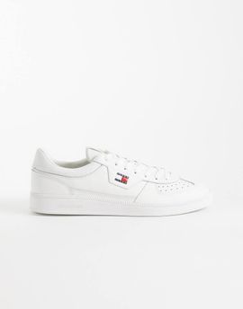 Tommy Jeans Tommy Jeans Greenwich real premium leather sneakers in white