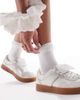 Tommy Jeans Tommy Jeans Greenwich sneakers with gum soles in white and gold - 3
