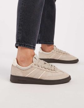 Tommy Jeans Tommy Jeans Greenwich suede sneakers with ribbon laces in sand