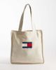 Tommy Jeans Tommy Jeans Heritage flag canvas tote bag in beige-Neutral - 1