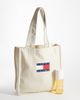 Tommy Jeans Tommy Jeans Heritage flag canvas tote bag in beige-Neutral - 4