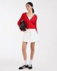 Tommy Jeans Tommy Jeans hooded ribbed cardigan in red - 2