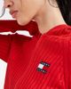 Tommy Jeans Tommy Jeans hooded ribbed cardigan in red - 3