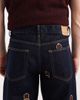 Tommy Jeans Tommy Jeans Jamie relaxed straight leg jeans with all-over crest logo in dark wash-Navy - 4
