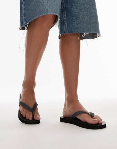 Tommy Jeans Tommy Jeans logo flip flops in black