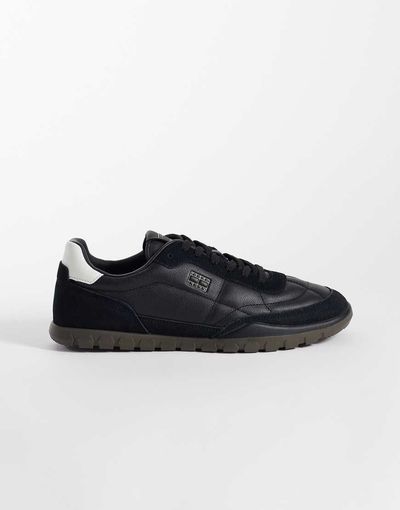 Tommy Jeans Tommy Jeans Lowlo real premium leather sneakers in black