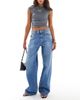 Tommy Jeans Tommy Jeans Mia mid rise relaxed straight jeans in mid wash-Blue - 1