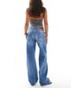 Tommy Jeans Tommy Jeans Mia mid rise relaxed straight jeans in mid wash-Blue - 2