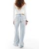 Tommy Jeans Tommy Jeans Mia mid rise relaxed straight jeans with frayed seams in ultra light wash-Blue - 2