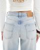 Tommy Jeans Tommy Jeans Mia mid rise relaxed straight jeans with frayed seams in ultra light wash-Blue - 4