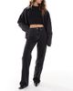 Tommy Jeans Tommy Jeans Mia mid rise relaxed straight leg jeans in black wash - 1
