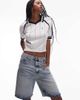 Tommy Jeans Tommy Jeans Mia relaxed bermuda denim shorts in bleached wash-Blue - 1