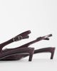 Tommy Jeans Tommy Jeans Olimpia leather slingback kitten heels with buckles in burgundy-Red - 3