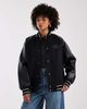 Tommy Jeans Tommy Jeans oversized flag logo varsity jacket in black - 1