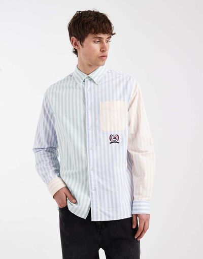 Tommy Jeans Tommy Jeans oxford shirt in blue & green stripes