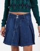 Tommy Jeans Tommy Jeans pleated denim mini skirt in mid wash blue - 3