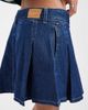 Tommy Jeans Tommy Jeans pleated denim mini skirt in mid wash blue - 4