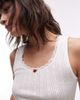 Tommy Jeans Tommy Jeans pointelle tank top in white - 3