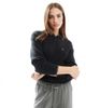 Tommy Jeans Tommy Jeans polo sweater in black with glitter details - 1