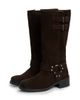 Tommy Jeans Tommy Jeans real brushed suede high boots in dark brown - 2