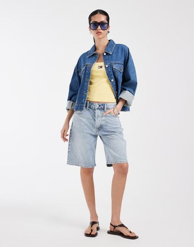 Tommy Jeans Tommy Jeans relaxed fit bermuda denim shorts in light wash blue
