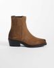 Tommy Jeans Tommy Jeans Sasha real suede cowboy boots in tan-Brown - 1