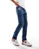 Tommy Jeans Tommy Jeans Scanton slim jeans in mid wash with flag details-Blue - 3