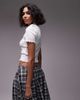 Tommy Jeans Tommy Jeans shirred polo top in white - 3