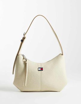 Tommy Jeans Tommy Jeans slouchy city shoulder bag in cream-White