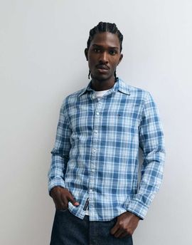 Tommy Jeans Tommy Jeans textured shirt in blue check