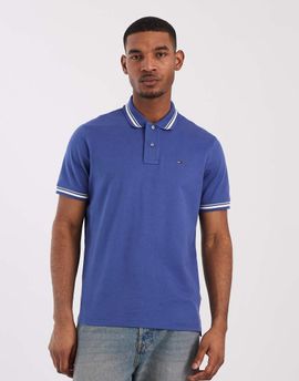 Tommy Jeans Tommy Jeans tipped polo shirt in blue
