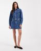Tommy Jeans Tommy Jeans western denim trucker dress in mid wash-Blue - 2