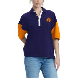 TOMMY JEANS Women's Tommy Jeans Purple Phoenix Suns Taya Puff Sleeve Pique Polo Shirt 