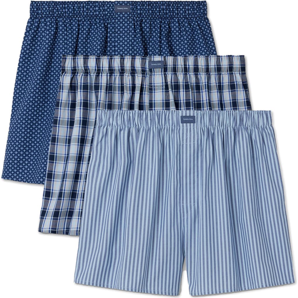 Tommy John Tommy John Assorted 3-Pack Woven Cotton Boxers