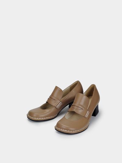 TONNO22 Jell Loafer Heel Brown